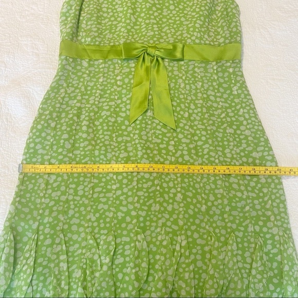 Cynthia Howie 100% Silk Ruffle Dot Dress - 10 - Picture 12 of 13